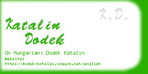 katalin dodek business card